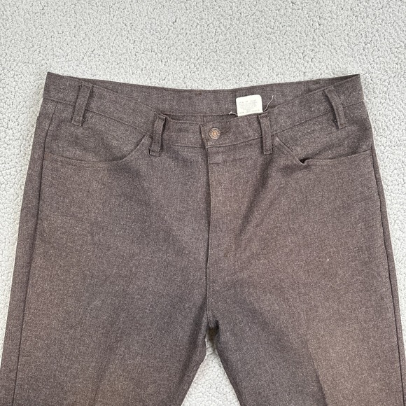 VTG 90s Levis 517 Boot Cut Rancher Pants 38x25* Gray Tex Twill Polyester USA - Picture 13 of 16
